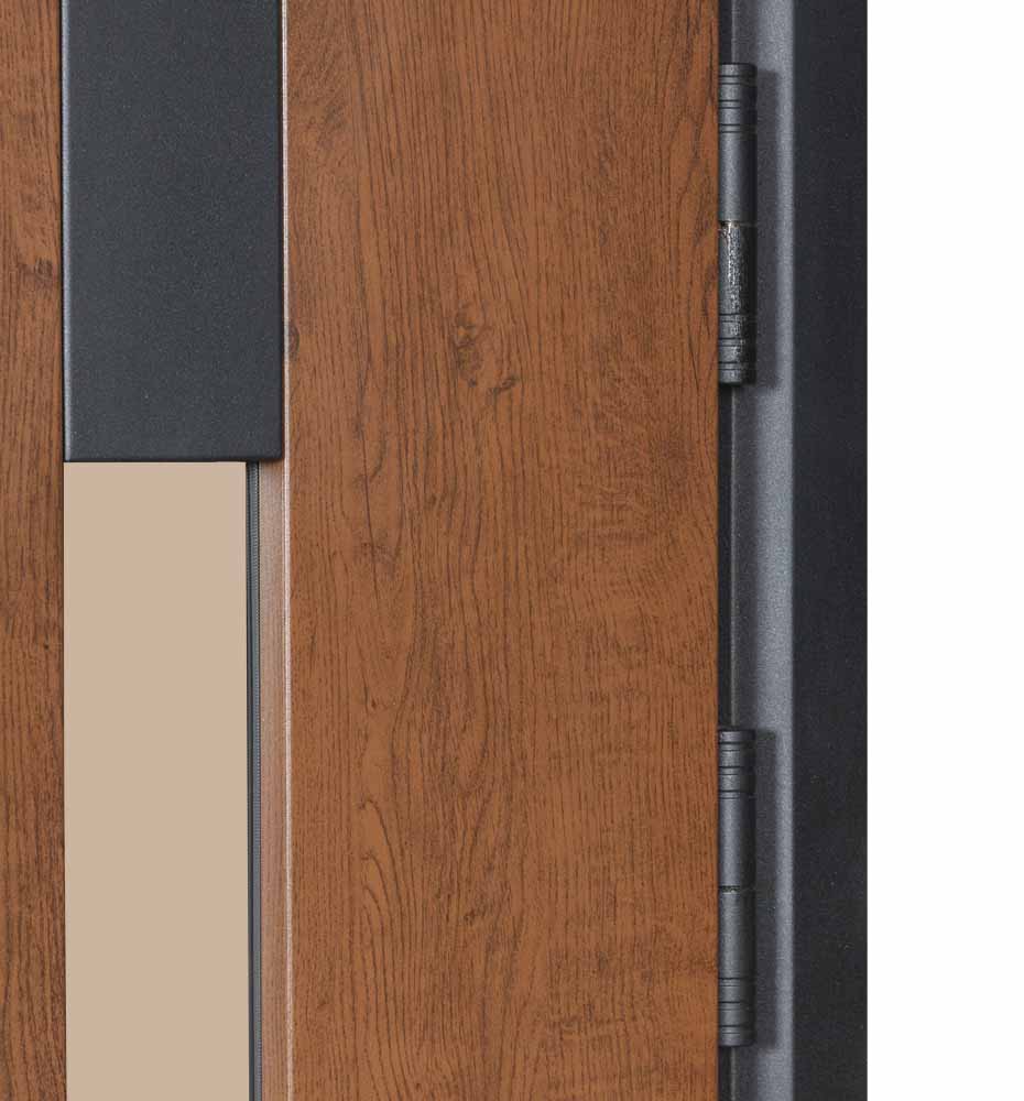 Дверь входная Булат Термо Хаус 705 дуб бронзовый / орех 2050x950 мм левая