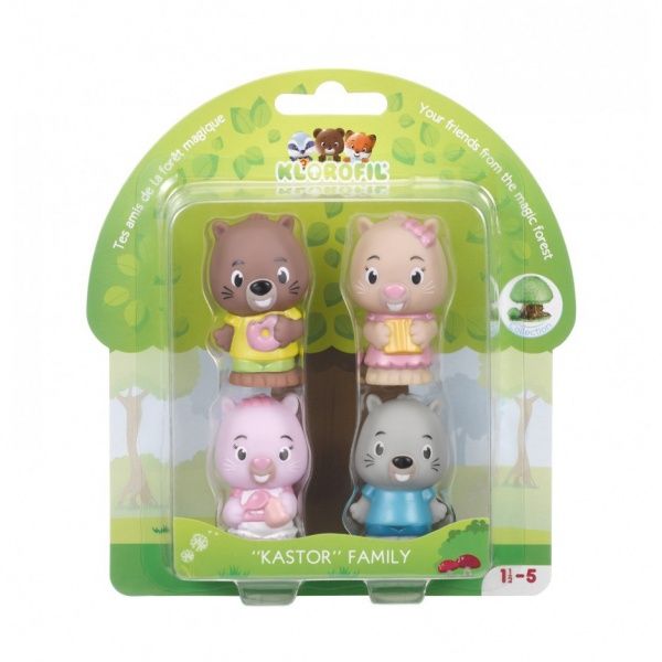Набор фигурок Klorofil Семья бобров 4 персонажа 700303F 