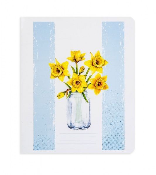 Комплект тетрадей Цветы согревают душу 18 листов в линию 25 шт. Поділля