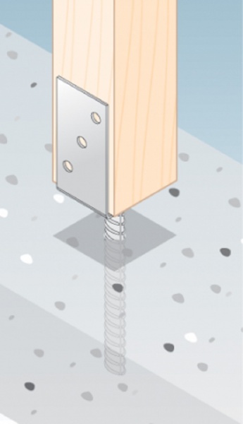 Опора колонны заливная U-образная, 121х120х60х4,0 мм 1 шт. 