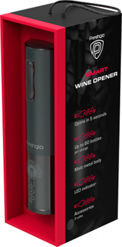 Штопор електричний Bolsena Smart Wine Opener Black (PWO101BK_EN) Prestigio