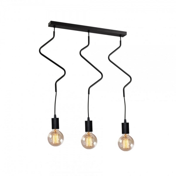 Люстра підвісна Геотон Тріо TZ084/3ML 3x40 Вт E27 чорний 49480 