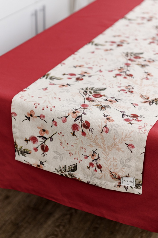 Дорожка (раннер) Шиповник 40x140 см бежевый с рисунком La Nuit