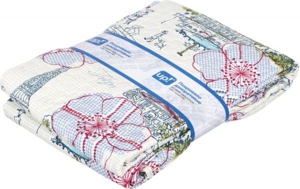 Покрывало Paris 160x220 см UP! (Underprice) бежевый с рисунком 
