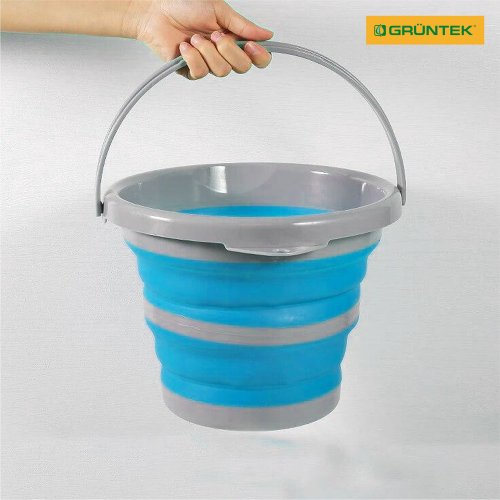 Ведро обычное Gruntek 5 л голубой/серый