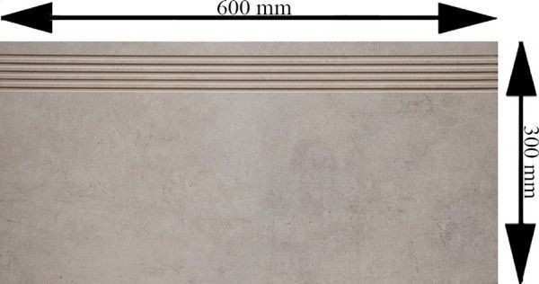 Плитка Konskie group Grey Wind ligh stopnica 30x60 