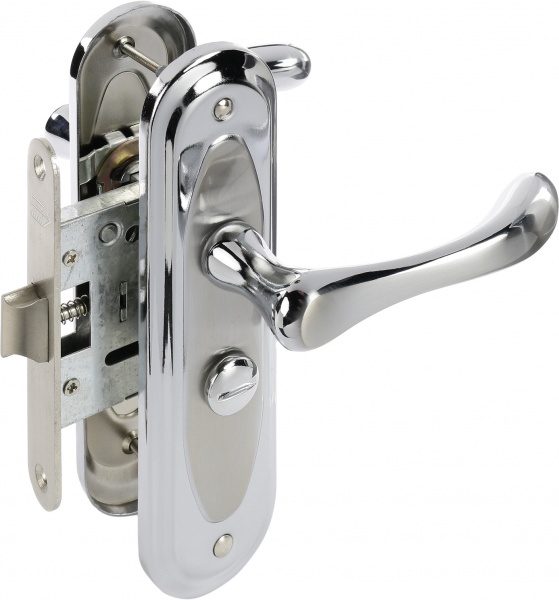 Замок врізний з ручками Katrin WC 47,5 мм нікель