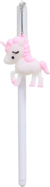Ручка гелева Єдиноріг біло-рожевий 