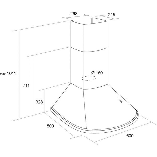 Витяжка Pyramida KM R white 60 см