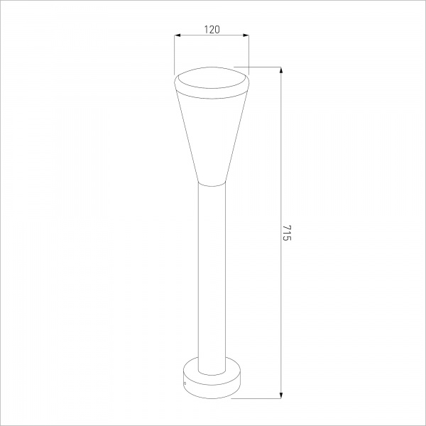 Світильник консольний Strotskis 60 Вт сірий 1417 TECHNO (сірий) 