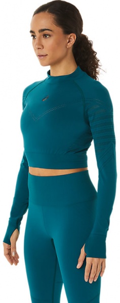 Футболка Asics SEAMLESS LS CROP TOP 2032C508-300 р.XL синій