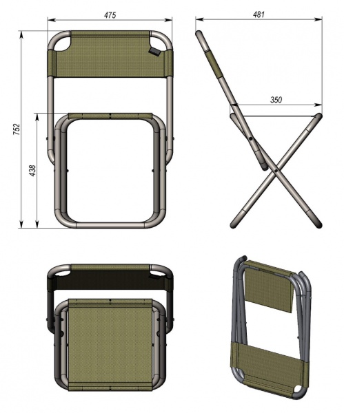 Стілець розкладний InterAtletika C3353.1
