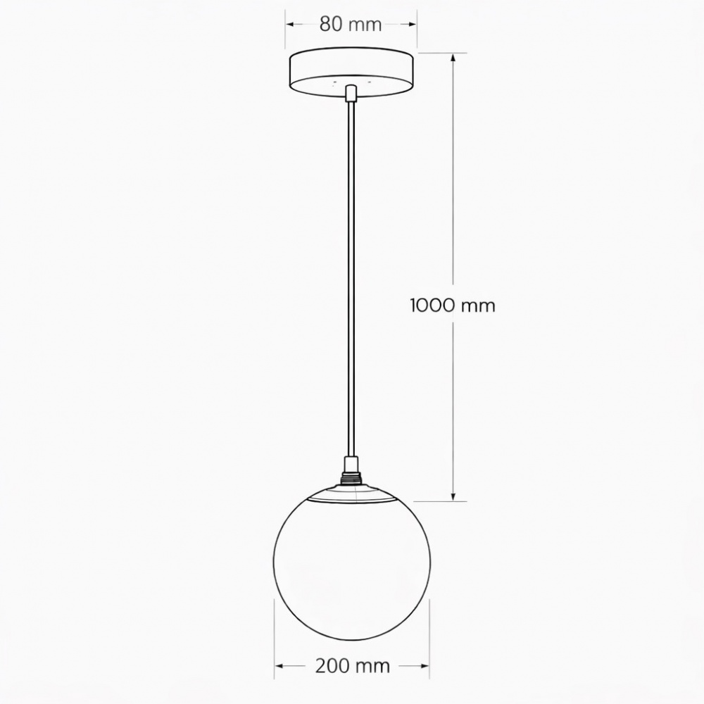Світильник підвісний LIGHT SET OBRIY D200 1x40 Вт E27 чорний/білий/золото