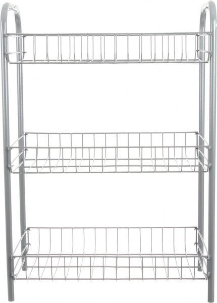 Етажерка 3-ох рівнева срібляста 580x410x230 мм сріблястий 