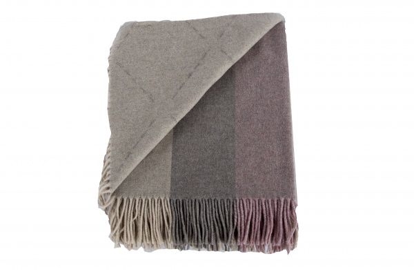 Плед SENS.-SIG. Creme-Rose 130x180 см кремовый/розовый/светло-серый Billerbeck 