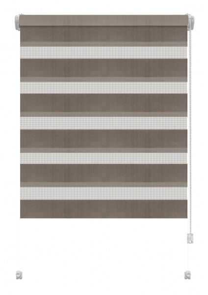 Ролета день-ніч Gardinia Міні Зебра 97x150 см мокко 