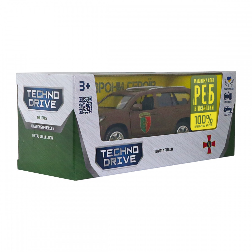 Автомодель TechnoDrive 1:32 серии Шевроны Героев Toyota Prado 24 ОМБр KM618824