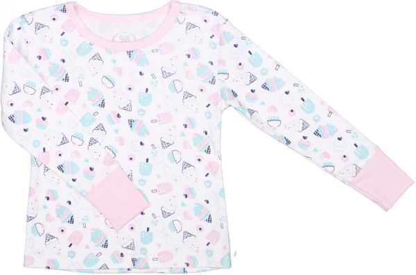 Пижама для девочек Фламинго р.104 молочный/с принтом 255-1007 