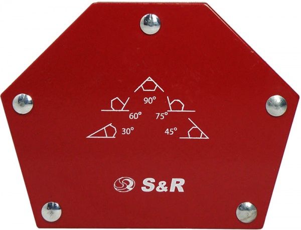 Фиксатор S&R угольник магнитный для сварки 5-угольный вес до 23кг 290201009