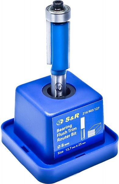 Фреза кромкова пряма S&R 12.7х25 мм хвостовик 8 мм 216903127