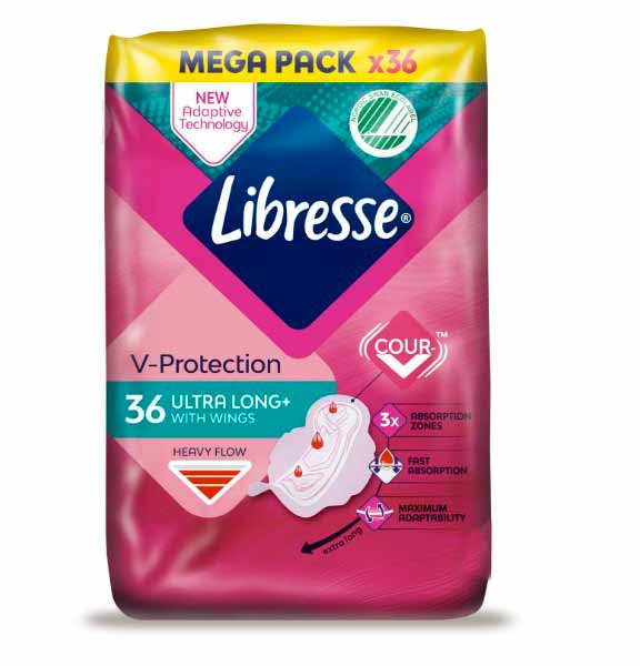 Прокладки гигиенические Libresse Ultra Long с крылышками удлиненные 36 шт.
