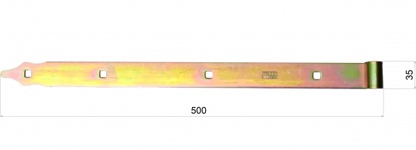 Петля Domax 500x35x4 мм жовтий цинк універсальна