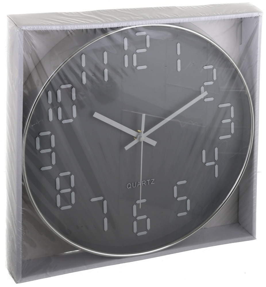 Часы настенные Say 30,5x30,5x4,3 см серый Sensio