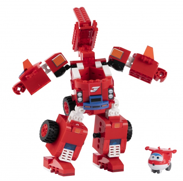 Фигурка-конструктор Super Wings Small Blocks 2-in-1 Buildable Transforming Vehicle Jett Джетт EU385005 