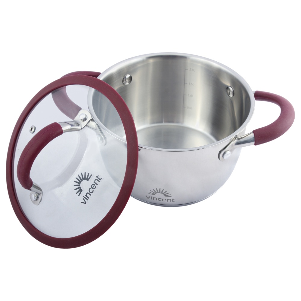 Кастрюля с крышкой Vincent 18 см 2,3 л VC-3187-18