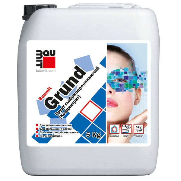 Ґрунтовка глибокопроникна Baumit Grund Baumacol 5 л