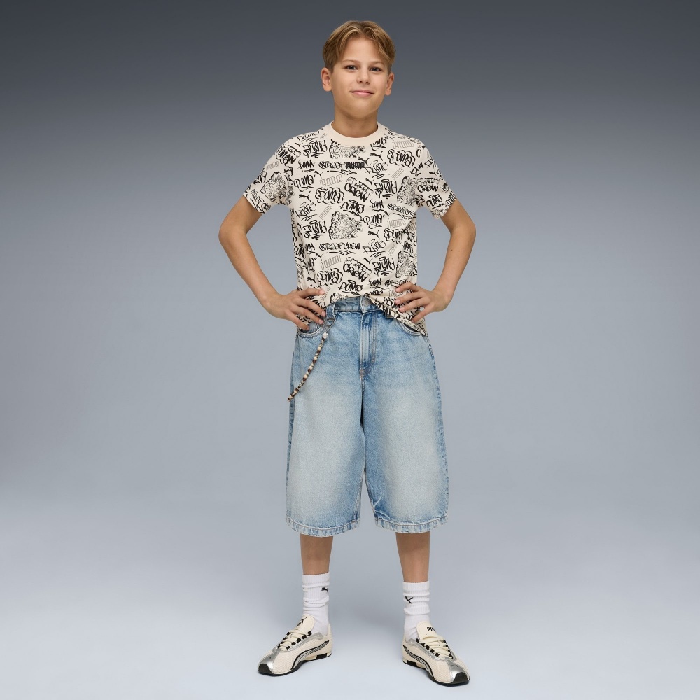 Футболка Puma MID90S AOP Tee B 69174987 р.140 бежевий