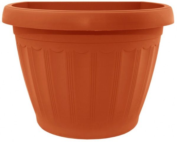 Горшок пластиковый Алеана Терра настенный фигурный 1л (113068) терракот 