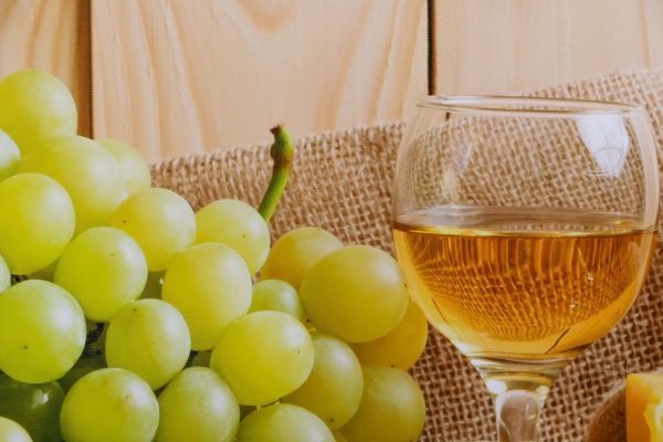 Репродукция Еда и напитки. Белое вино 96x48 см 