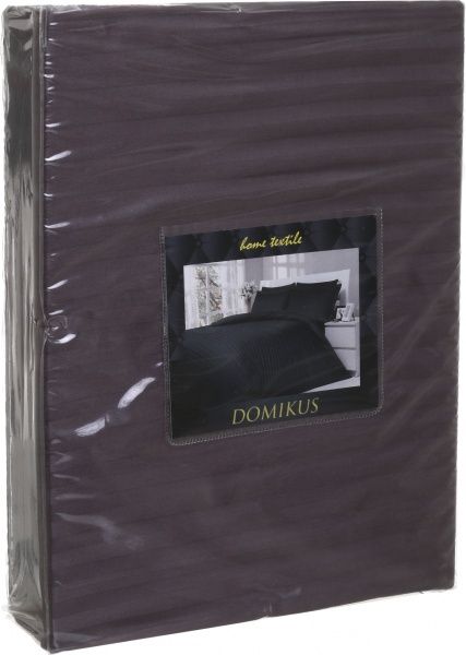 Комплект постільної білизни 1,5 Страйп-сатін сірий Domikus 