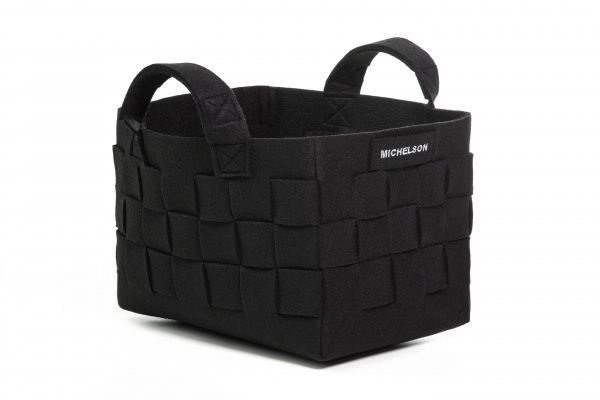Корзина лукошко 25x25х35 см черный Michelson