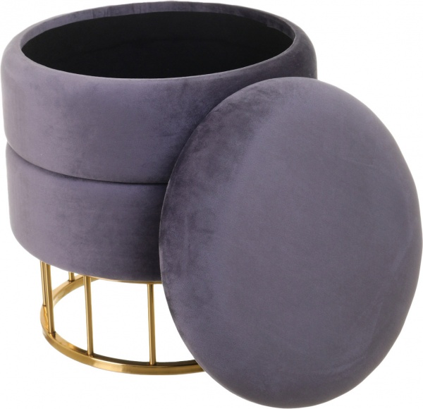 Сундук-пуф для хранения Laurent темно-серый 37,5х37,5х41 см 