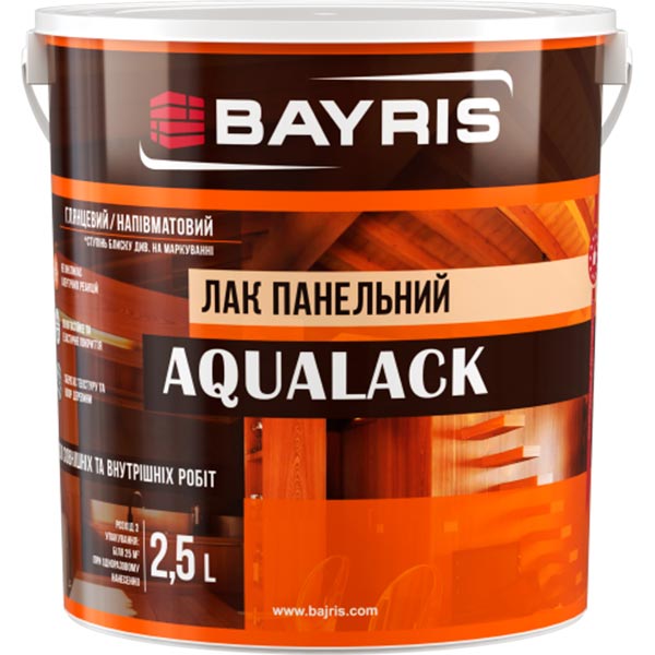Лак панельний Aqualack Bayris напівмат 2,5 л