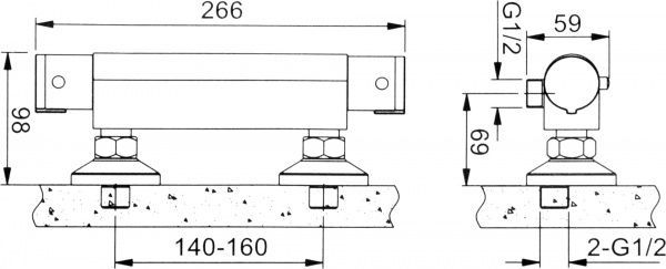 Смеситель для душа EGO Slim F4308602101