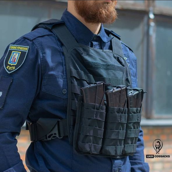 Плитоноска UkrCossacks UkrCossacks 1.0 черная, для плит 30 х 25 cм 