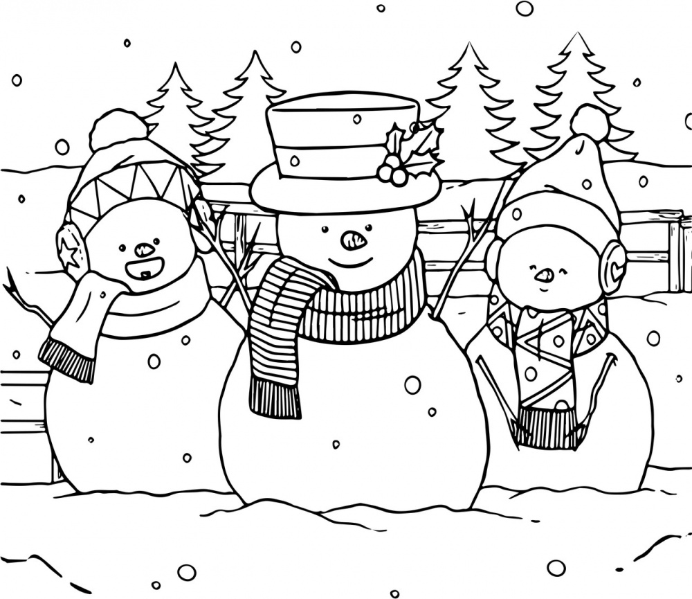 Набор для росписи на холсте Riviera Blanca Друзья снеговики КА-051