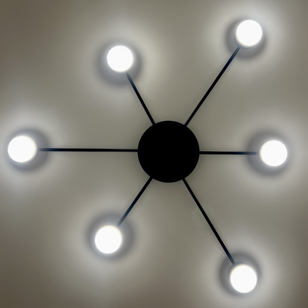 Люстра стельова Luminaria 6xGX53 чорний RAY SLIM 6xGX53 BLACK