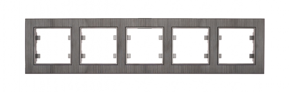 Рамка п'ятимісна Makel Karea Line горизонтальна димчастий 86280705