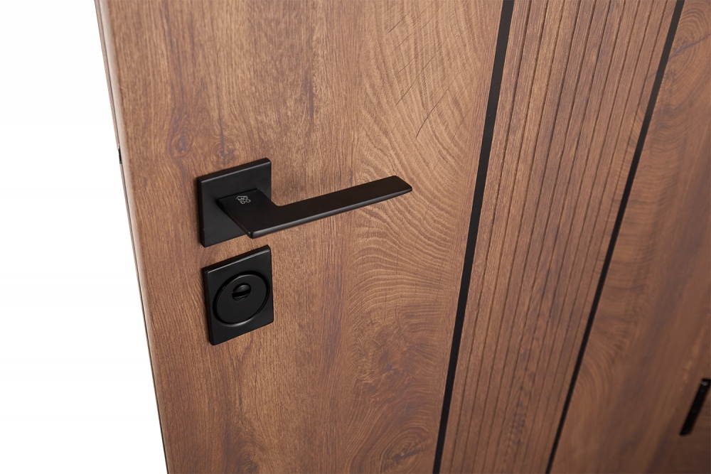 Дверь входная Abwehr КС (585+0) 086L (СДК)+ (СДК) спил дерева коньячный 2050х860 мм левая