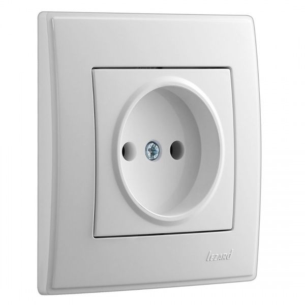 Розетка без заземлення Lezard Lesya білий 705-0202-121В
