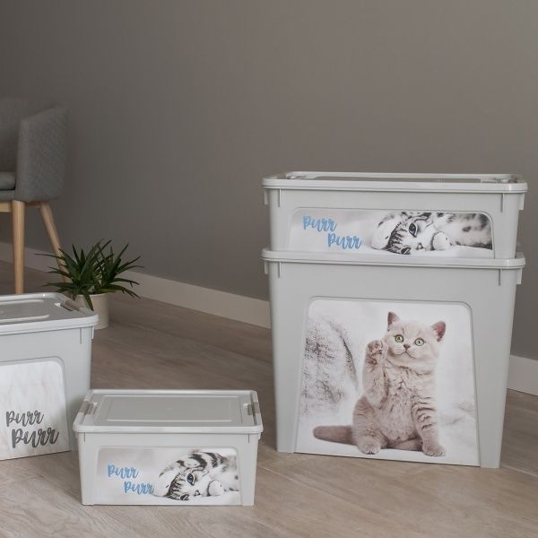 Ящик для зберігання універсальний Vivendi CAT 7,9 л сірий 140x320x245 мм