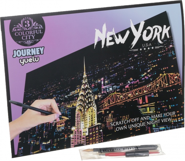 Скретч-картина Нью-Йорк U.S.A. 40,5x28,5 см 