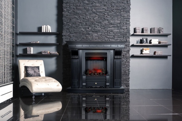 Камінокомплект ASTRA FLAME Гермес Black + Прометей