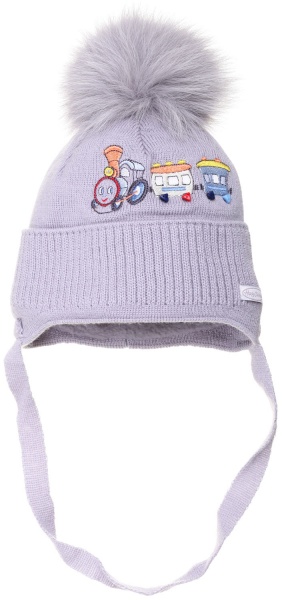 Шапочка детская для мальчика Kraft+ р.44-46 серый 2264 