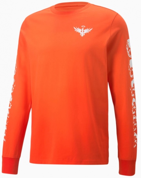 Футболка Puma NOT FROM HERE LS TEE 53511501 р.L оранжевый