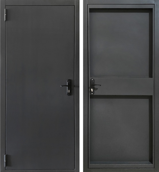 Дверь входная Двері БЦ Техно черный 2050х860 мм правая